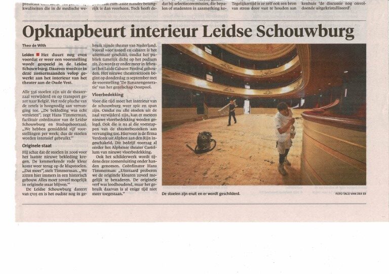 Krantenartikel Leidse Schouwburg